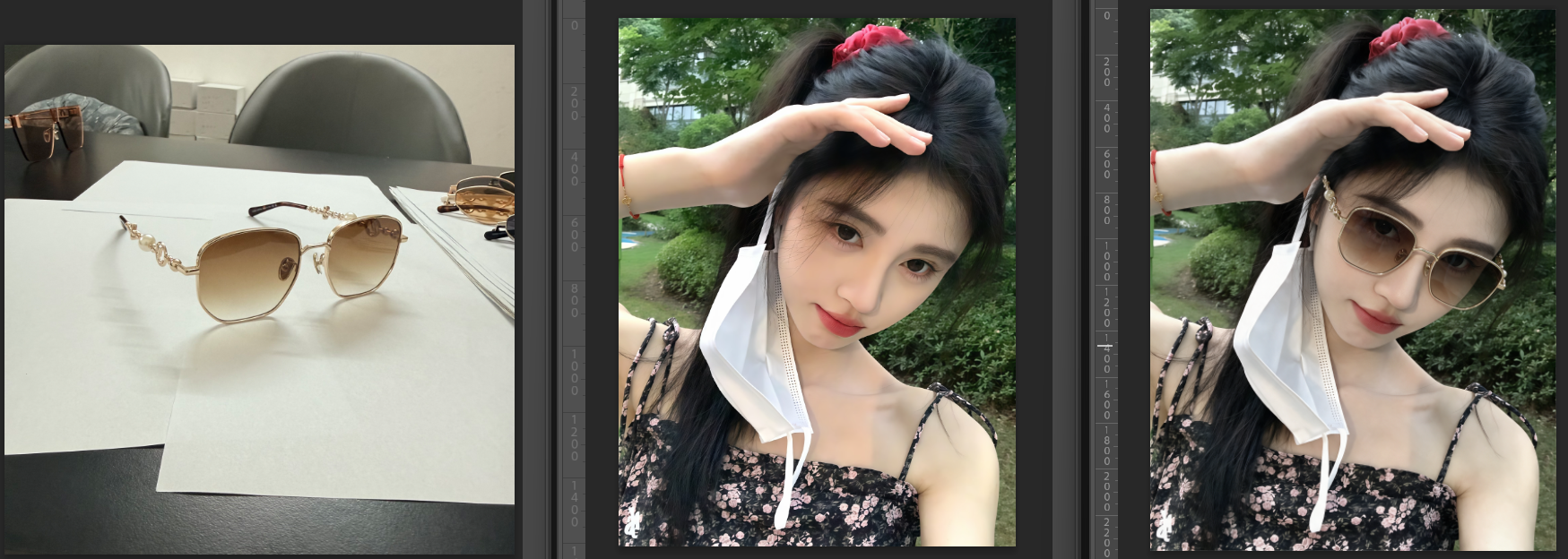 利用LibTV来合成眼镜产品，只需一个模特和眼镜即可